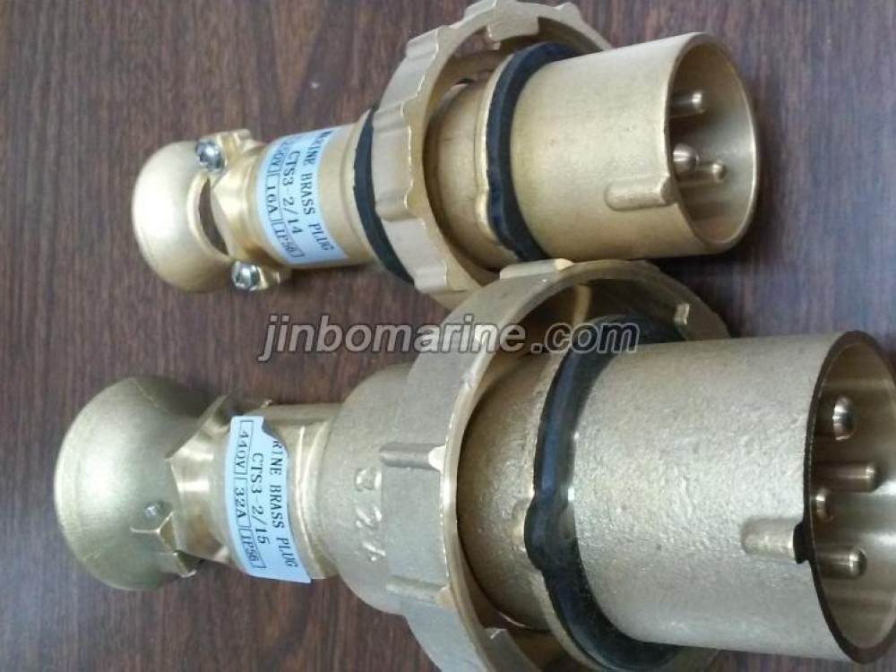 Marine Brass High-Current Water-tight Plug CTS2-2/14 - Image 2