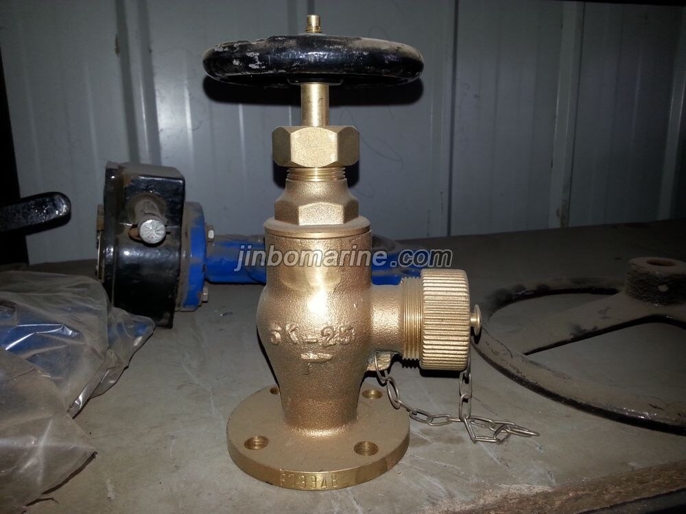Marine Bronze Angle Hose Valve JIS F7334 5K (DN15-DN25) - Image 1