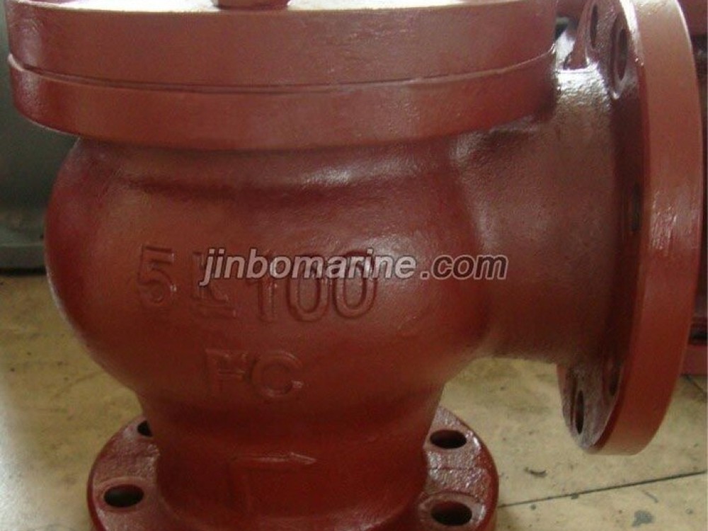 Marine Cast Iron Lift Check Angle Valve JIS F7359 5K - Image 1
