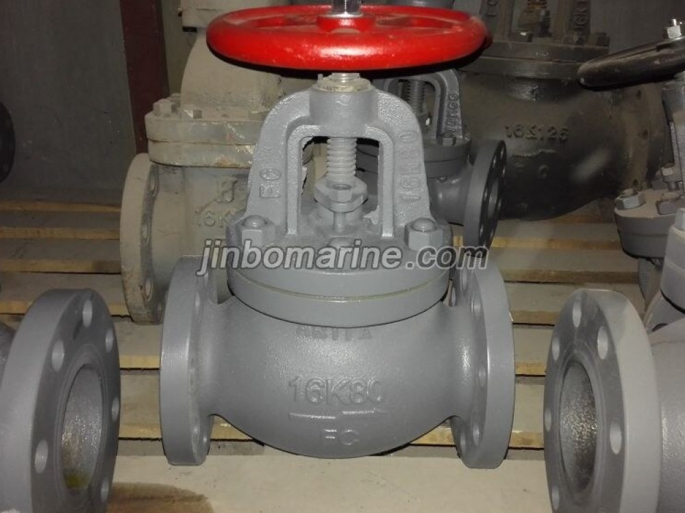 Marine Cast Iron Screw Down Check Globe Valve JIS F7377 16K - Image 1