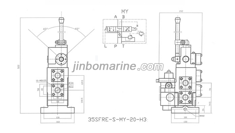 Marine Manual Reversing Proportional Speed Control Valve 35SFRE