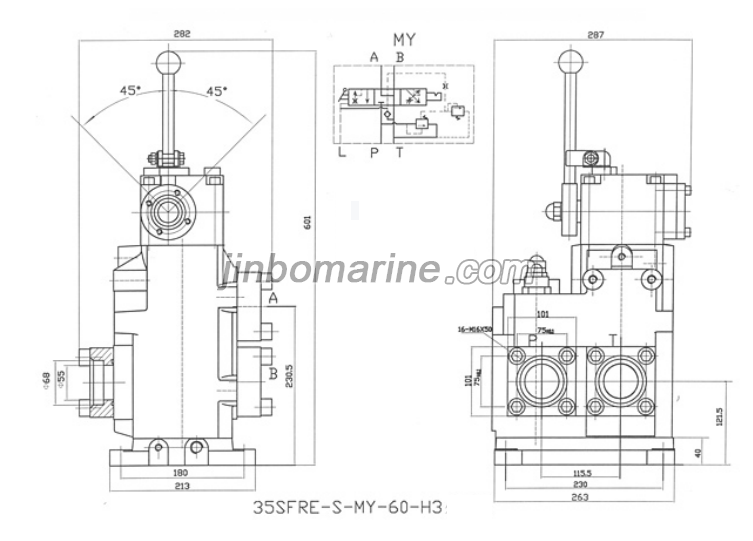 Marine Manual Reversing Proportional Speed Control Valve 35SFRE