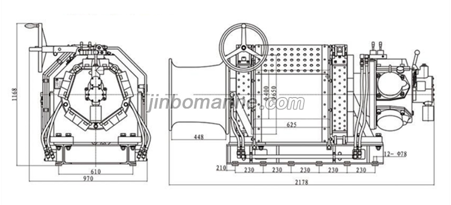 Marine Pneumatic Mooring Winch