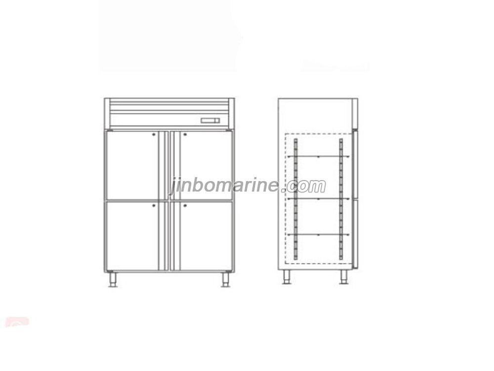 BS1000R Marine Stainless Steel Refrigerator