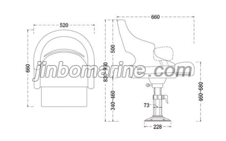 Marine Yacht Folding Driving Chair TX-A-09A