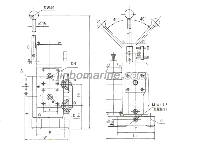 Marine manual reversing proportional speed regulating compound valve CSBF
