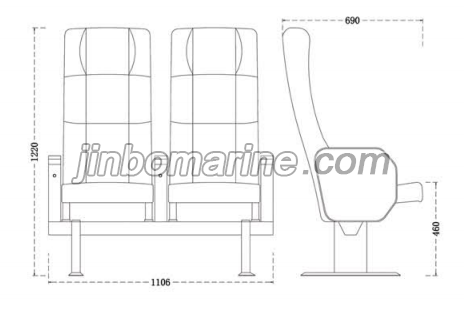 Marine Ship Yacht passenger Seats-Luxury Ergonomic Yacht ChairsTXA07B(SIZE)
