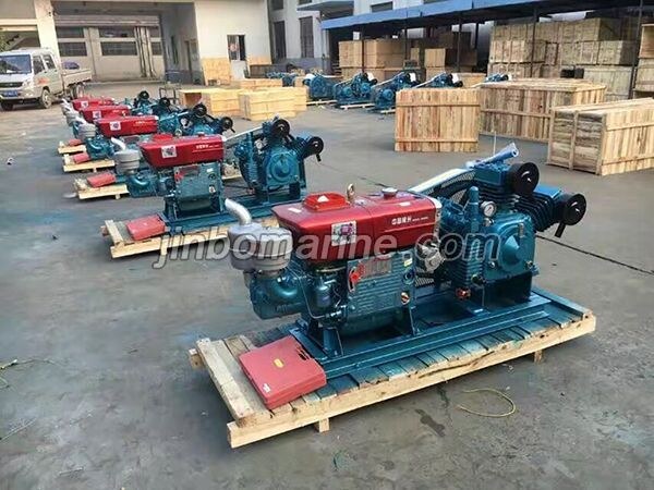 Medium Pressure Air Cooled Marine Diesel Engine Air Compressor