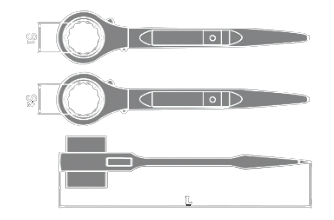 Non-Sparking Crowbar Ratchet Wrench