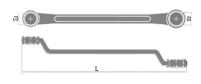 Non-Sparking Double Box Offset Wrench