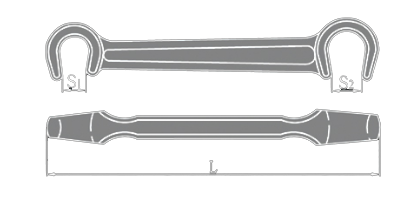 Non-Sparking Double End C Type Valve Wrench