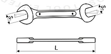 Non-Sparking Double Open Wrench
