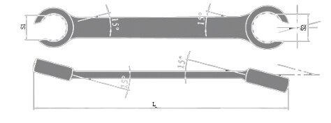 Non-Sparking Flare Nut Open Ring Wrench