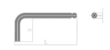 Non-Sparking Hex Key With Ball Wrench