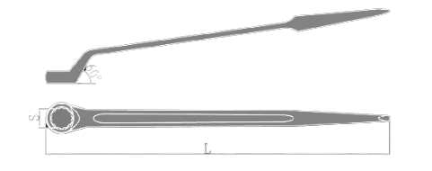 Non-Sparking High Neck Crowbar Wrench