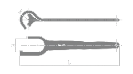 Non-Sparking Paws Type Valve Spanner With Flat Handle