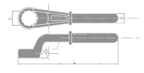 Non-Sparking Ring Wrench For Extensoin Box Wrench