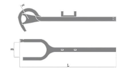 Non-Sparking Strengthen Paws Type Valve Spanner With Flat Handle