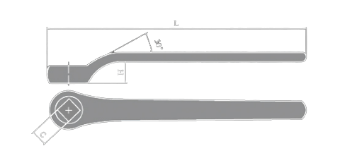 Non-Sparking Valve Square Driver Wrench