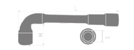 Non-Sparking Wrench Double End Socket L-Type