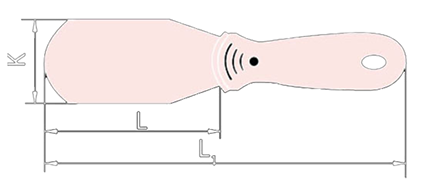 Non-sparking Big Plastic Handle Circle Type Spatula Knife