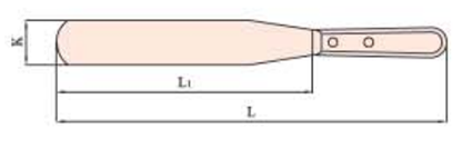 Non-sparking Long Wooden Handle Spatula Knife