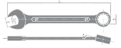 Non-sparking Open and 12 Point Box Combination Wrench