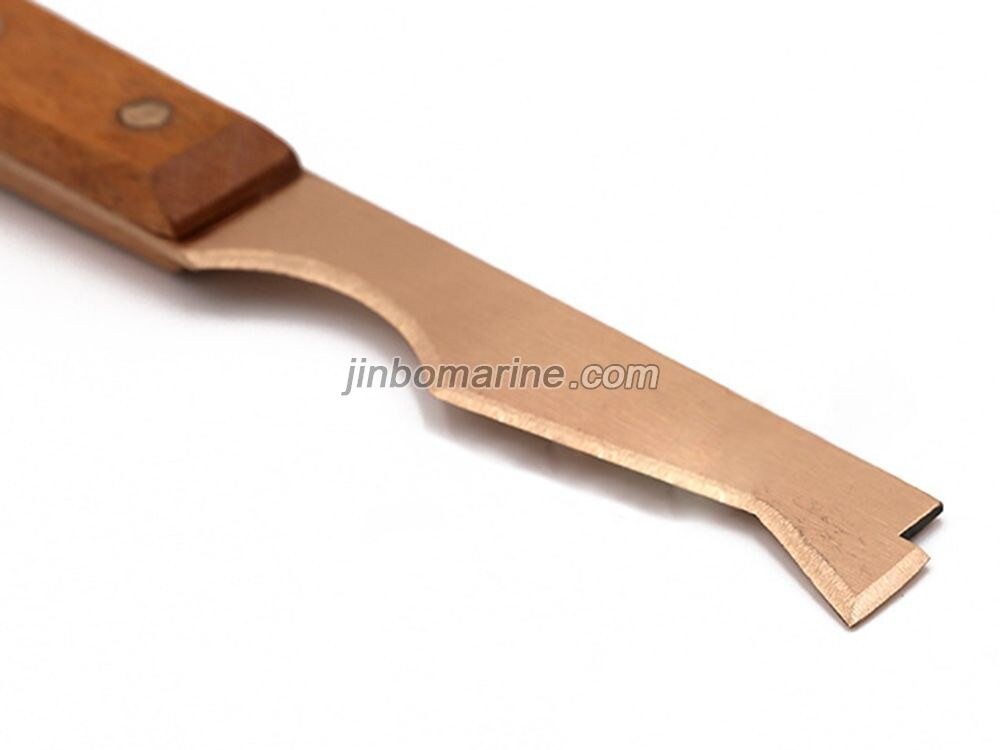 Non-sparking Wooden Handle Wire Stripping and Scraping Knife - Image 2