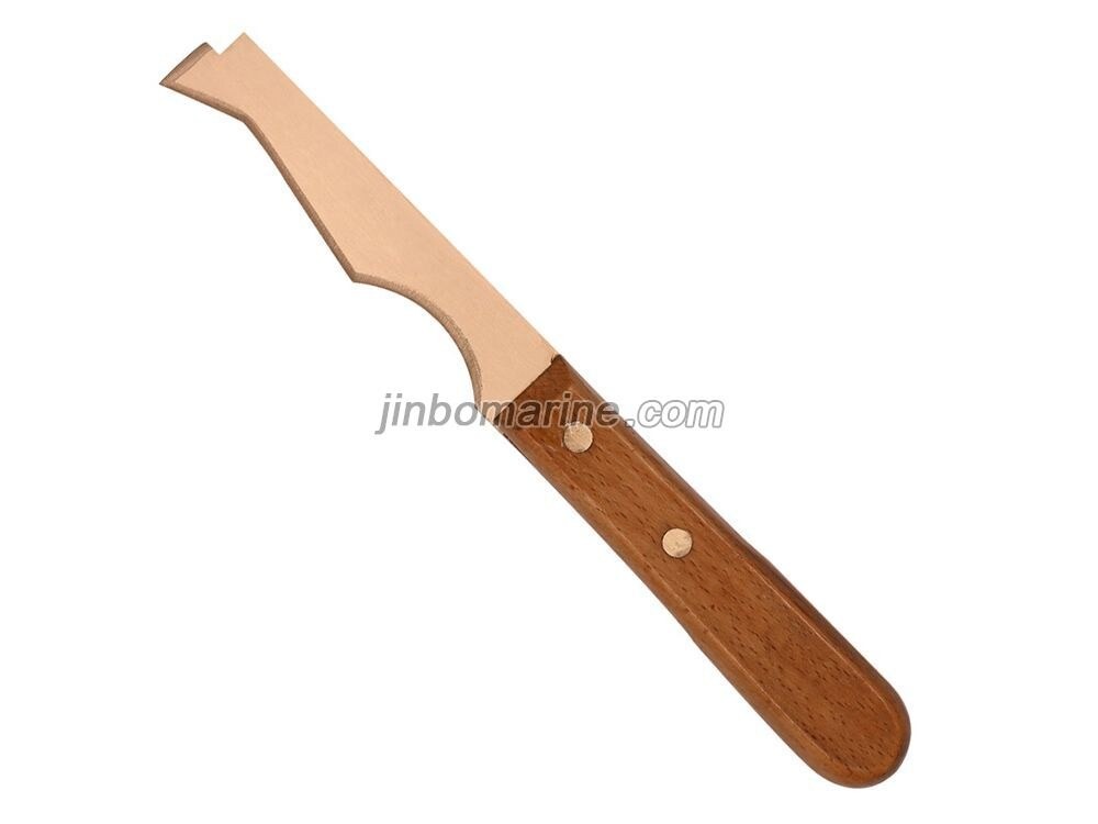 Non-sparking Wooden Handle Wire Stripping and Scraping Knife - Image 1