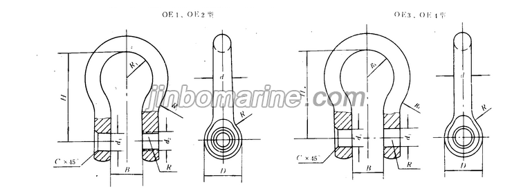 O Type Large Ship Shackle GB559