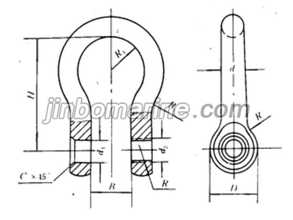 O Type Large Ship Shackle GB559 - Image 1