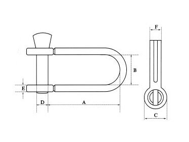 Plate Dee Shackle ,SS304 OR SS316