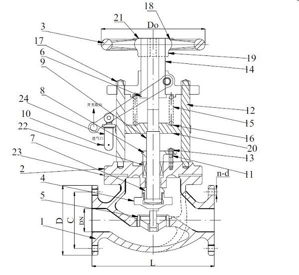 Marine Bronze Pneumatic Quick Closing Valve JIS F7399 10K