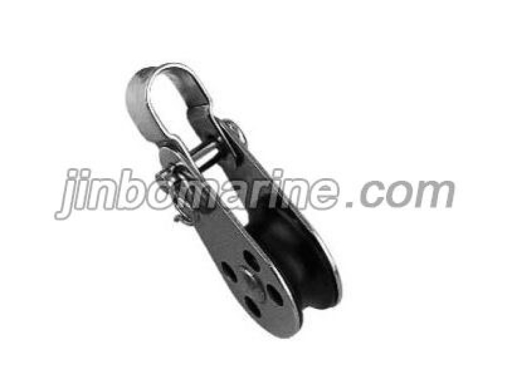 Pulley Block-Type D (With Bracket And Pin Rivet) Nylon, Sheave