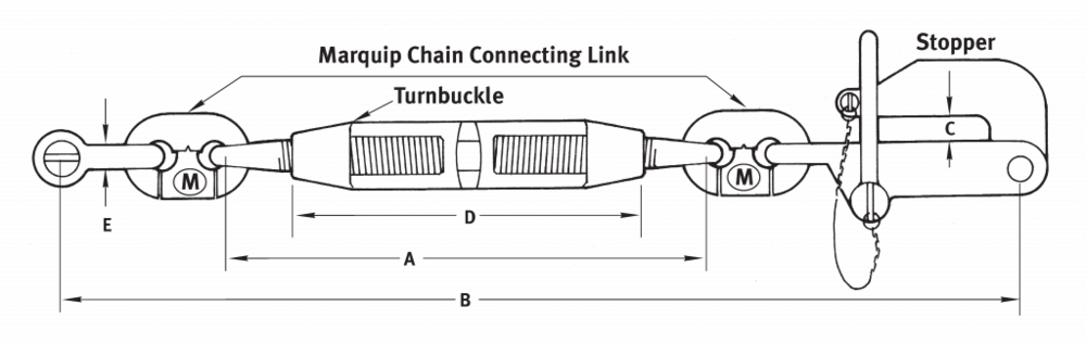 Pelican hook chain stopper