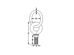 Ring Bolt With Double Washer And Nut, SS304 OR SS316