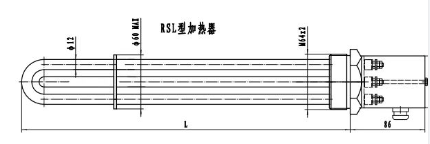 RSF-6 480V 50-60HZ Electric Heating Element for Calorifier