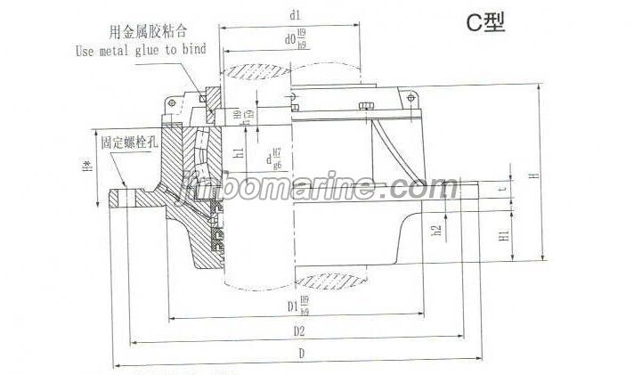 Roller upper rudder carrier CB 789-87
