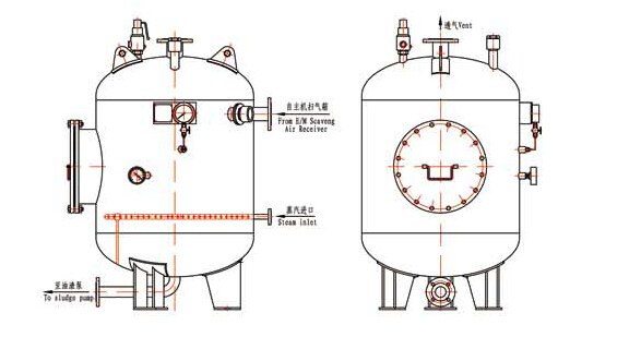 SADT Series Marine Scavenge Air Box Drain Tank