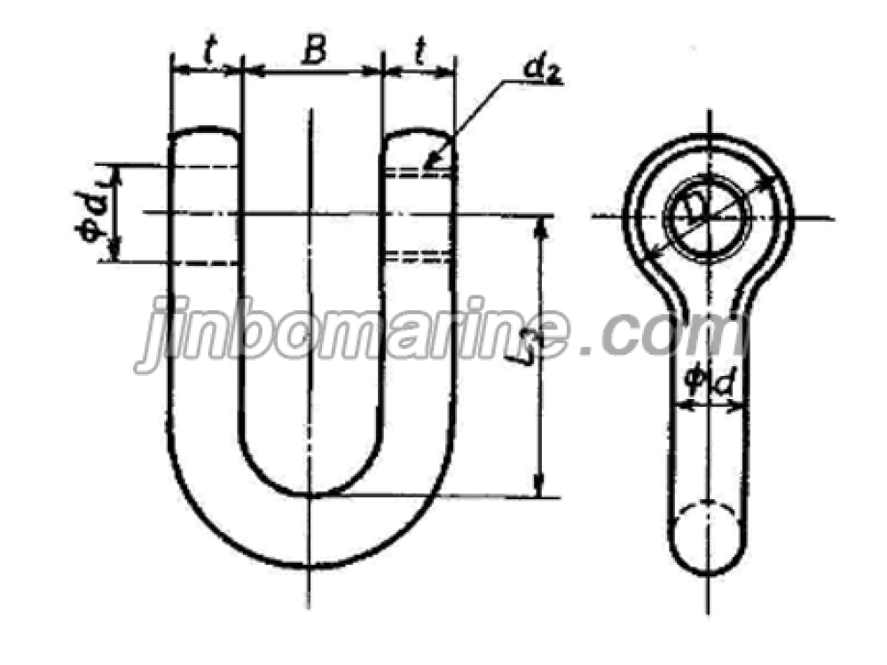 SD Type JIS B2801 Straight Shackle - Image 1