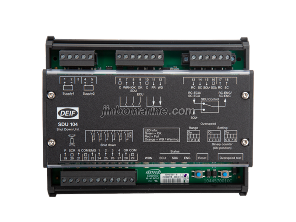 SDU 104 DEIF Marine engine shutdown unit - Image 1