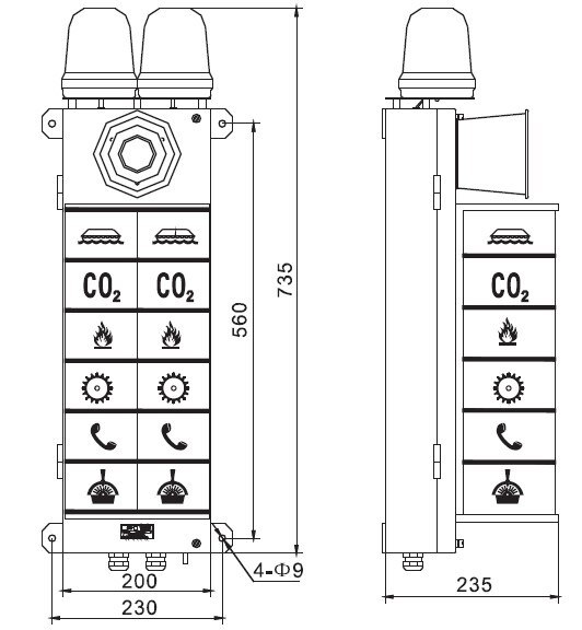SFB-6 Alarm Indicator Column