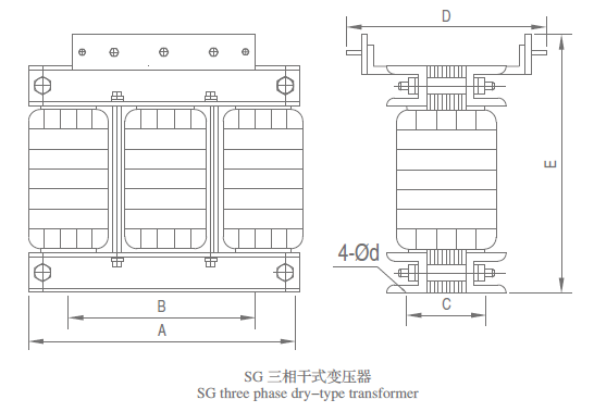 SG-10 Series Marine Three Phase Dry-type Transformer
