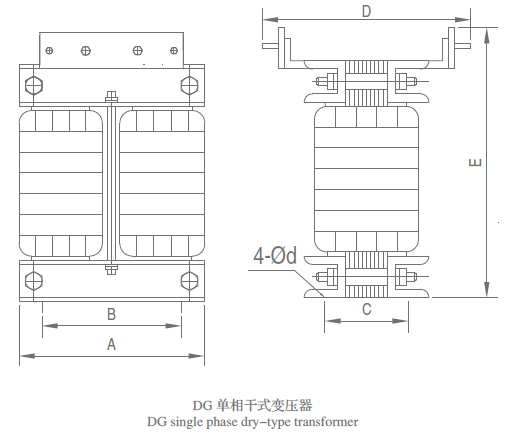 DG-5 Series Marine Single Phase Dry-type Transformer