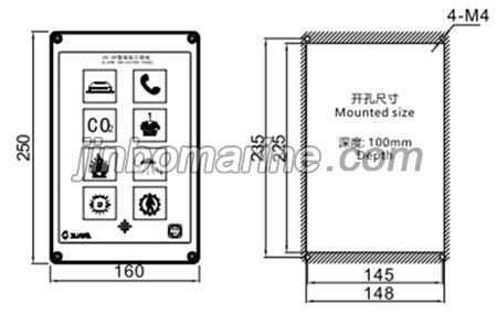 SG-8F-Q SG-8F-G Alarm Indicator Panel