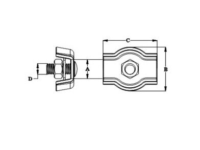 Simplex Wire Rope Clip,SS304 OR SS316