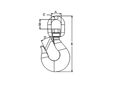Sltp Hook-Heavy Type (Swivel End With Safety Latch) ,SS304 OR SS316 CSGH08