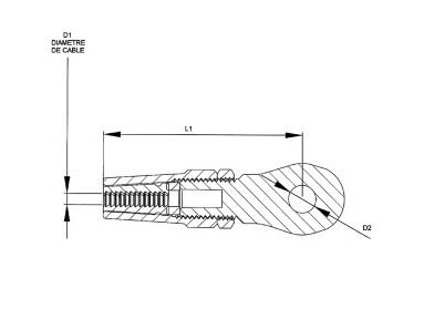 Swage Eye Terminal, SS304 OR SS316