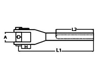 Swage Fork Terminal MT Form Stainless Steel