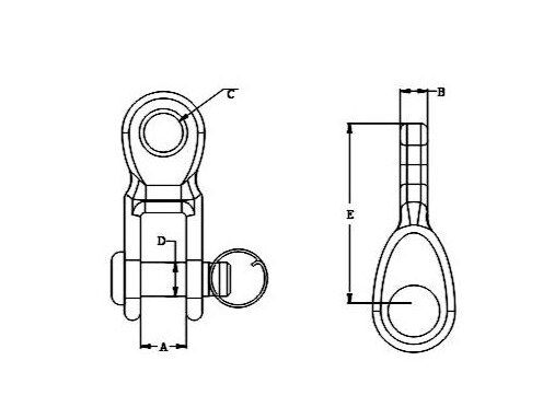 Swage Toggle, SS304 OR SS316
